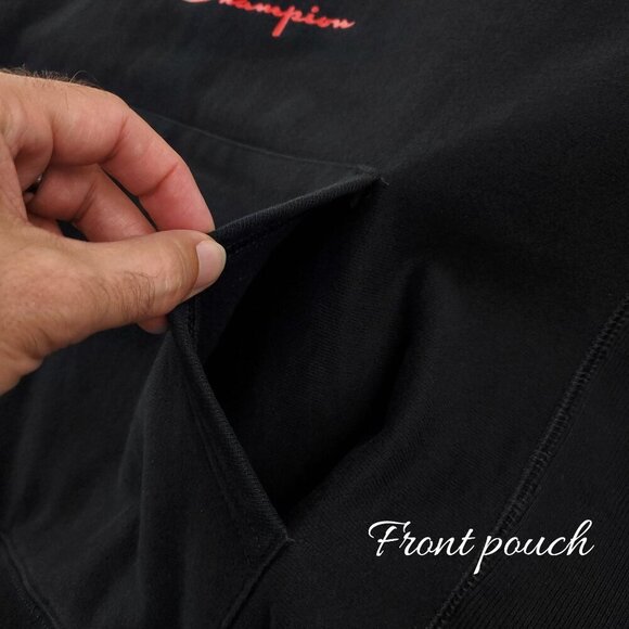 Champion Reverse Weave Hoodie Japanese Embroidered Sweatshirt Katakana Men Large - Picture 12 of 14